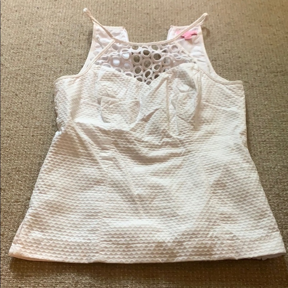 White Halter Tank Top